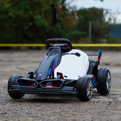 Kart electric pentru copii  BMW Motosport  putere 500W, sasiu ajustabil, Gri [7]