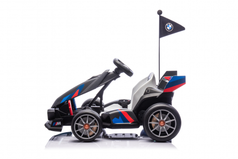 Kart electric pentru copii  BMW Motosport  putere 500W, sasiu ajustabil, Gri [4]