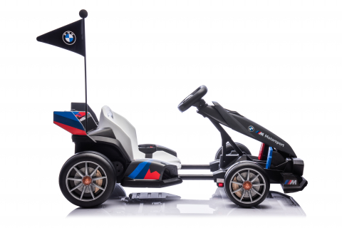 Kart electric pentru copii  BMW Motosport  putere 500W, sasiu ajustabil, Gri [18]