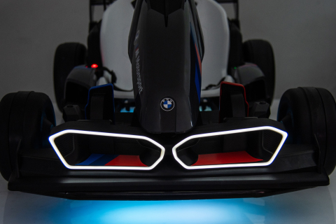 Kart electric pentru copii  BMW Motosport  putere 500W, sasiu ajustabil, Gri [7]