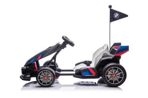 Kart electric pentru copii  BMW Motosport  putere 500W, sasiu ajustabil, Gri [2]