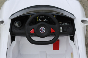 Masinuta electrica Alfa Romeo 4C 2x 15W STANDARD #Alb [5]