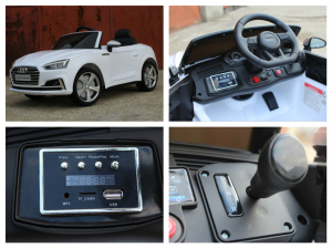 Masinuta electrica Audi S5 Cabriolet 2x35W CU ROTI MOI 12V #Alb [7]