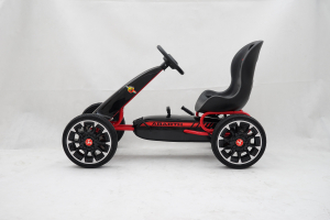 Kart cu pedale, pentru copii, de la Fiat Abarth, cu roti moi, culoare Negra [3]