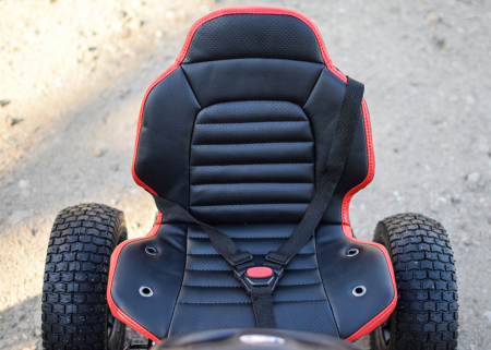Kinderauto GO Kart cu pedale de la FORD cu ROTI Gonflabile si scaun tapitat #Negru [8]