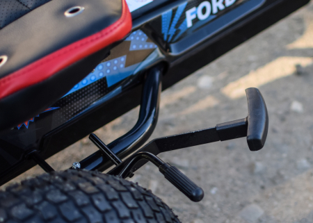Kinderauto GO Kart cu pedale de la FORD cu ROTI Gonflabile si scaun tapitat #Negru [9]