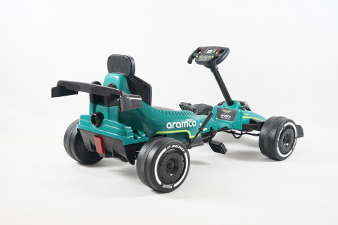 Formula 1 GO Kart cu pedale de la Aston Martin, roti moi EVA, pentru copii [2]