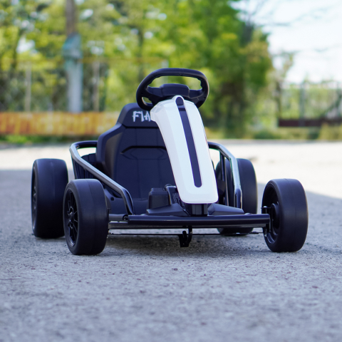 Kart electric copii SX1968, 500W, roti moi, alb [2]