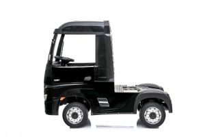 Camion electric pentru copii Mercedes ACTROS, tractiune 4x4, 180W, 12V, roti moi EVA, telecomanda, echipare Premium, negru [6]