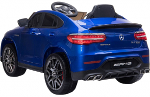 Masinuta electrica Mercedes GLC63s 70W 12V cu Scaun Tapitat #Albastru [4]