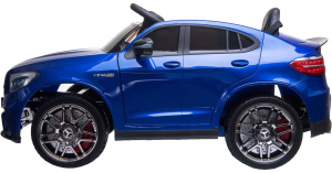 Masinuta electrica Mercedes GLC63s 70W 12V cu Scaun Tapitat #Albastru [3]