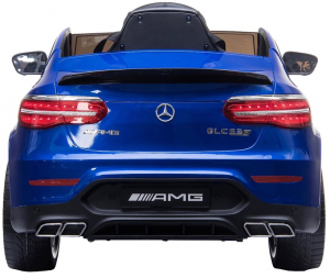 Masinuta electrica Mercedes GLC63s 70W 12V cu Scaun Tapitat #Albastru [5]