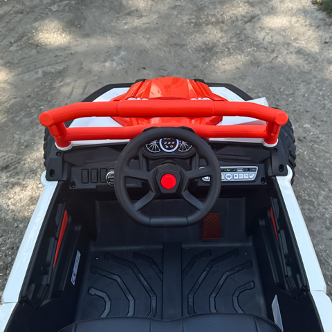 Kinderauto Warrior, UTV electric pentru copii, 4x4, 120W, 12V 7Ah, roti moi Premium, culoare portocalie [13]