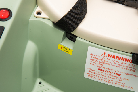 Masinuta busitoare cu telecomanda, Kinderauto UFO 360, 80W 12V, culoare verde [8]