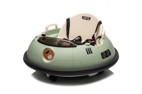 Masinuta busitoare cu telecomanda, Kinderauto UFO 360, 80W 12V, culoare verde [29]