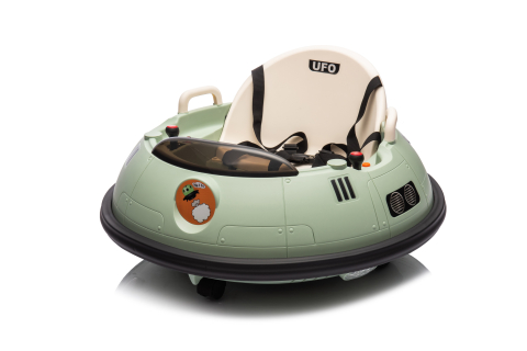 Masinuta busitoare cu telecomanda, Kinderauto UFO 360, 80W 12V, culoare verde [28]