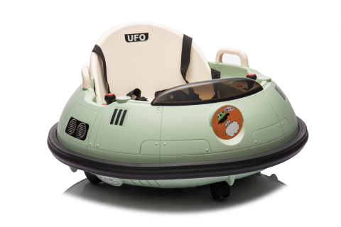 Masinuta busitoare cu telecomanda, Kinderauto UFO 360, 80W 12V, culoare verde [23]