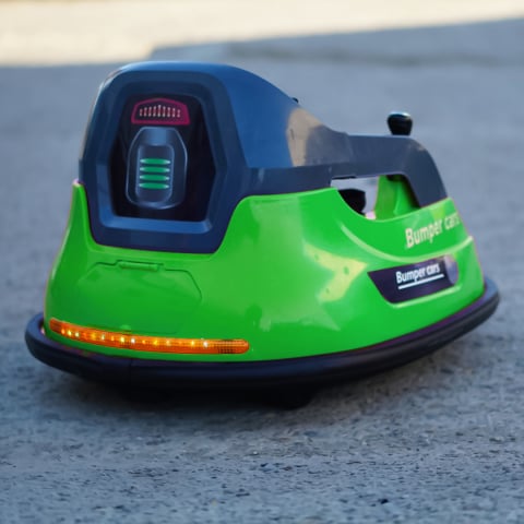 Masinuta busitoare cu telecomanda, Kinderauto Bumper, 70W 12V, verde [4]