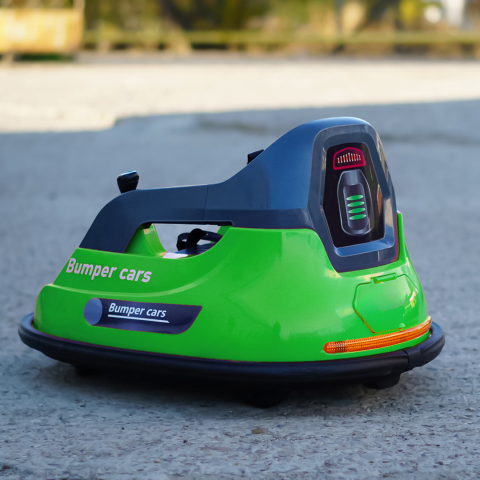 Masinuta busitoare cu telecomanda, Kinderauto Bumper, 70W 12V, verde [5]