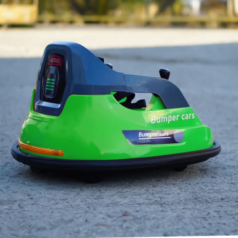 Masinuta busitoare cu telecomanda, Kinderauto Bumper, 70W 12V, verde [3]