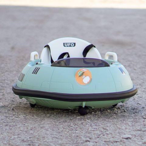 Masinuta busitoare cu telecomanda, Kinderauto UFO 360, 80W 12V, culoare verde [8]