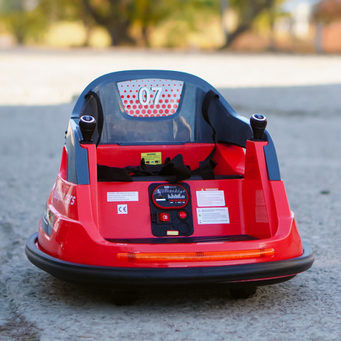 Masinuta busitoare pentru copii, Kinderauto Bumper, telecomanda control parental,  70W 12V, culoare rosie [1]