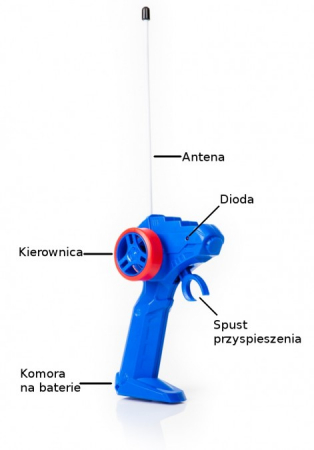 Masinuta RC cu telecomanda scara 1:18, max. 20km/h, rosie [2]