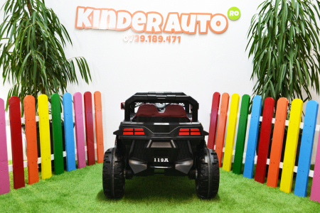 Masinuta electrica 4x4 Kinderauto BJF119A 120W 12V cu Scaun TAPITAT #Verde [4]