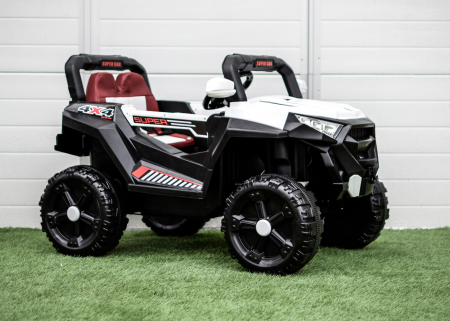 Masinuta electrica copii 4x4, alb, Kinderauto SuperCar [4]