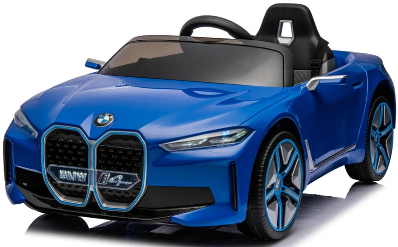 Masinute electrice - Masinuta electrica pentru copii, Bmw I4 70W 12V premium, bluetooth, roti EVA, scaun tapitat, culoare Albastru