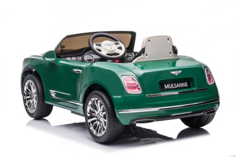 Masinuta electrica pentru copii Bentley Mulsanne 90W cu roti moi si scaun tapitat, verde [25]