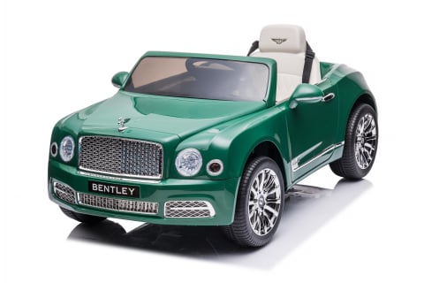 Masinuta electrica pentru copii Bentley Mulsanne 90W cu roti moi si scaun tapitat, verde [32]