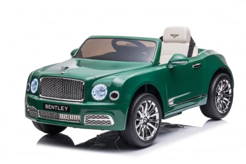Masinuta electrica pentru copii Bentley Mulsanne 90W cu roti moi si scaun tapitat, verde [23]