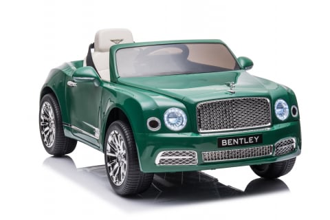 Masinuta electrica pentru copii Bentley Mulsanne 90W cu roti moi si scaun tapitat, verde [27]