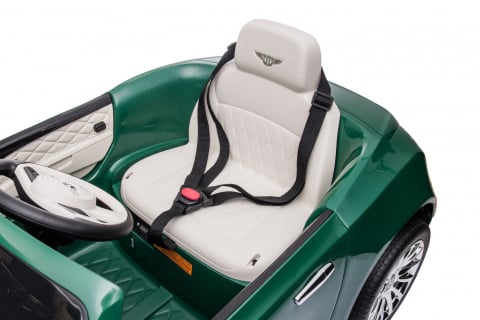 Masinuta electrica pentru copii Bentley Mulsanne 90W cu roti moi si scaun tapitat, verde [38]