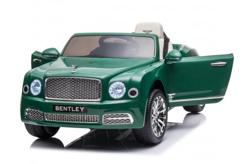 Masinuta electrica pentru copii Bentley Mulsanne 90W cu roti moi si scaun tapitat, verde [29]
