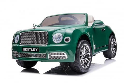Masinuta electrica pentru copii Bentley Mulsanne 90W cu roti moi si scaun tapitat, verde [35]