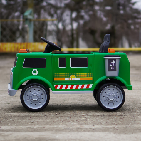 Masinuta electrica copii 2-5 ani, Kinderauto Dumpster, 70W 12V, echipare premium, verde [4]