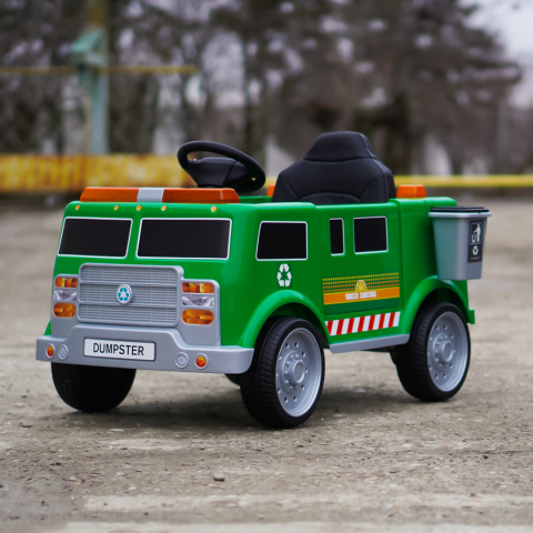 Masinuta electrica copii 2-5 ani, Kinderauto Dumpster, 70W 12V, echipare premium, verde [1]