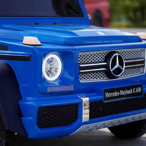 Masinuta electrica copii 5-14 ani, Mercedes G650 Maybach XXL, 24V 14Ah, 2 locuri, roti gonflabile, albastra [12]