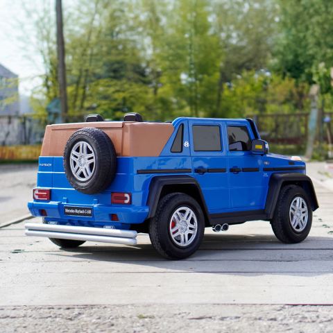 Masinuta electrica copii 5-14 ani, Mercedes G650 Maybach XXL, 24V 14Ah, 2 locuri, roti gonflabile, albastra [9]