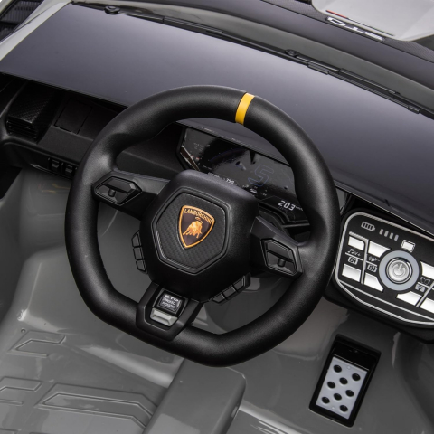 Masinuta electrica cu functie drift Lamborghini Huracan STO, putere 220W, 12V Premium, Gri [4]