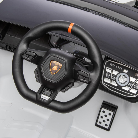 Masinuta electrica cu functie drift Lamborghini Huracan STO, putere 500W, 24V, echipare Premium, alb [7]