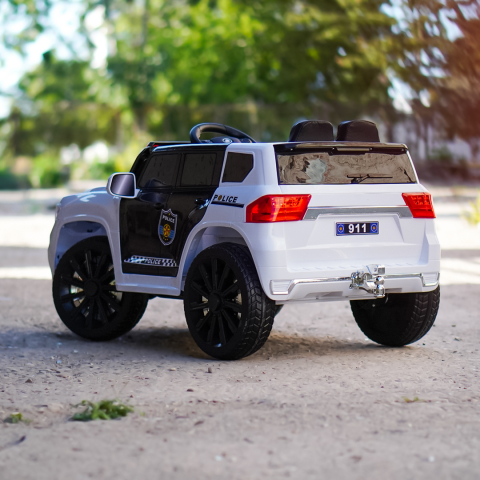 Masinuta electrica de politie, Kinderauto POLICE 911 120W 12V 7Ah premium, alba [6]