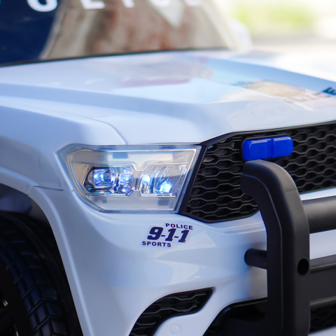 Masinuta electrica de politie, Kinderauto POLICE 911 120W 12V 7Ah premium, alba [12]