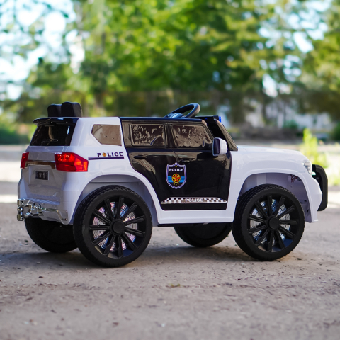 Masinuta electrica de politie, Kinderauto POLICE 911 120W 12V 7Ah premium, alba [9]