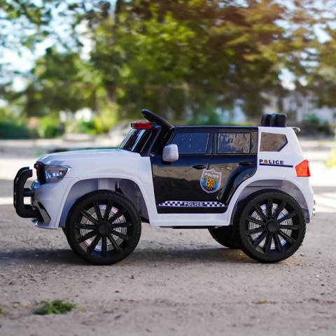 Masinuta electrica de politie, Kinderauto POLICE 911 120W 12V 7Ah premium, alba [4]
