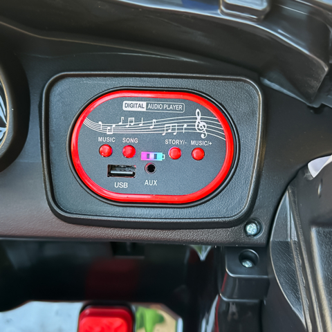 Masinuta electrica de politie, Kinderauto POLICE 911 120W 12V 7Ah premium, neagra [15]