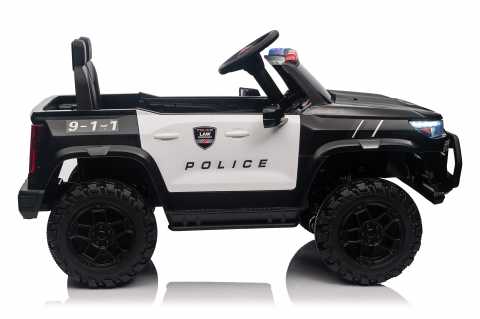 Masinuta electrica de politie pentru 2 copii, Kinderauto Police Patrol, 4x4, 800W, 24V, dotari premium, neagra [5]