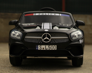 Masinuta electrica de politie Mercedes SL500 90W PREMIUM #Negru [1]